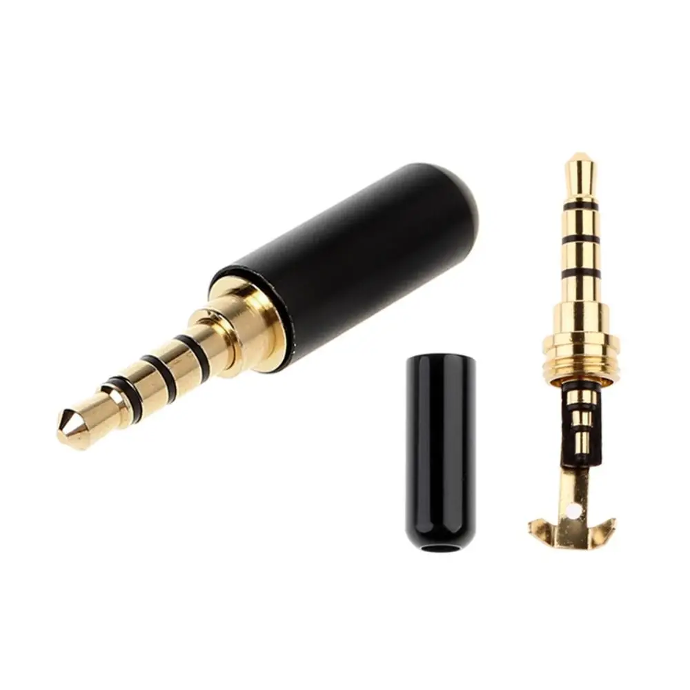 1pc DIY AUX Earphone Repair 4 Poles 3.5 Jack Adapter 3.5mm Audio Connector Headphone Jack Plug 3.5mm Male Plug