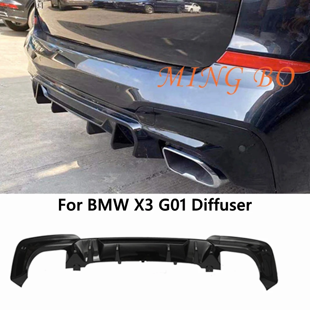 

For BMW X3 G01 M Sport 2018-2021 for X3M G01 2022+ Gloss Black Rear Diffuser Bumper Diffuser Rear Bumper Diffuser Lip