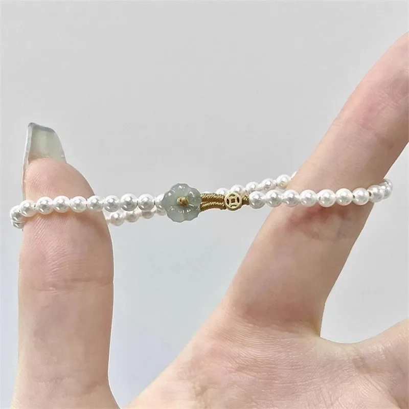 Money Flower~Rice Grain Little Pearl Bracelet Light Luxury Bracelet High Grade Temperament Hand Rope Girl