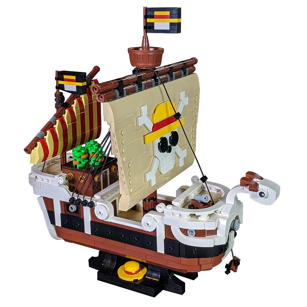 

MOC Classic Pirate ship Goings Merrys Model Building Blocks Maritime Adventures Clipper Triangular Sail Bricks Toys for Kid Gift