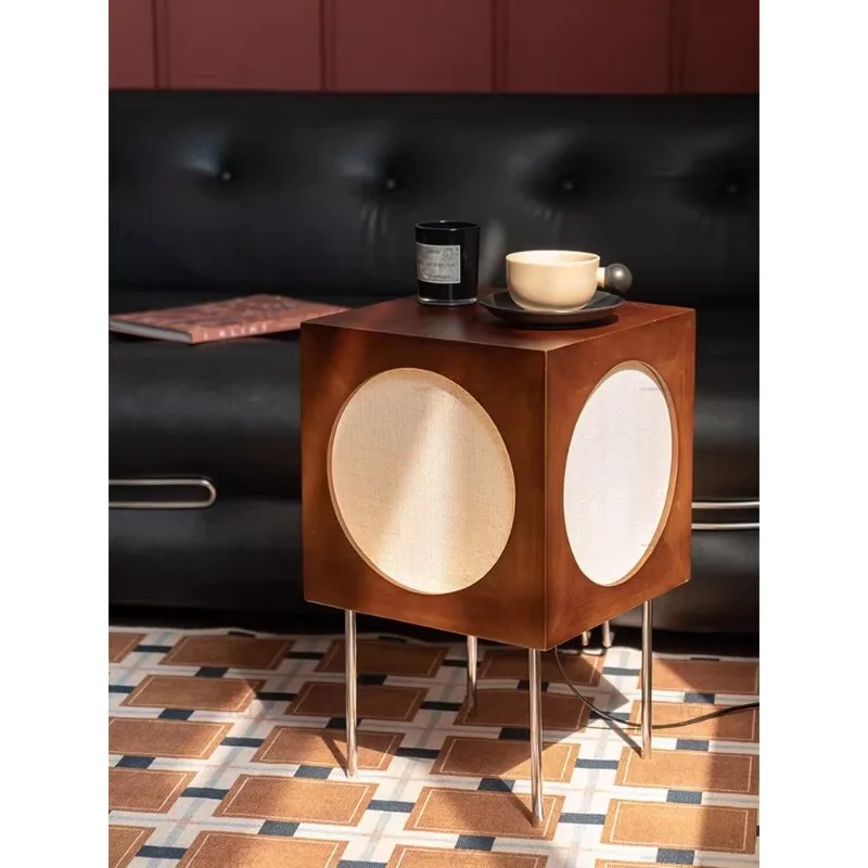 

Mid Century Modern Solid Wood Floor Lamp with Integrated Side Table Shelf Multifunction Nightstand for Living Room Bedroom LED
