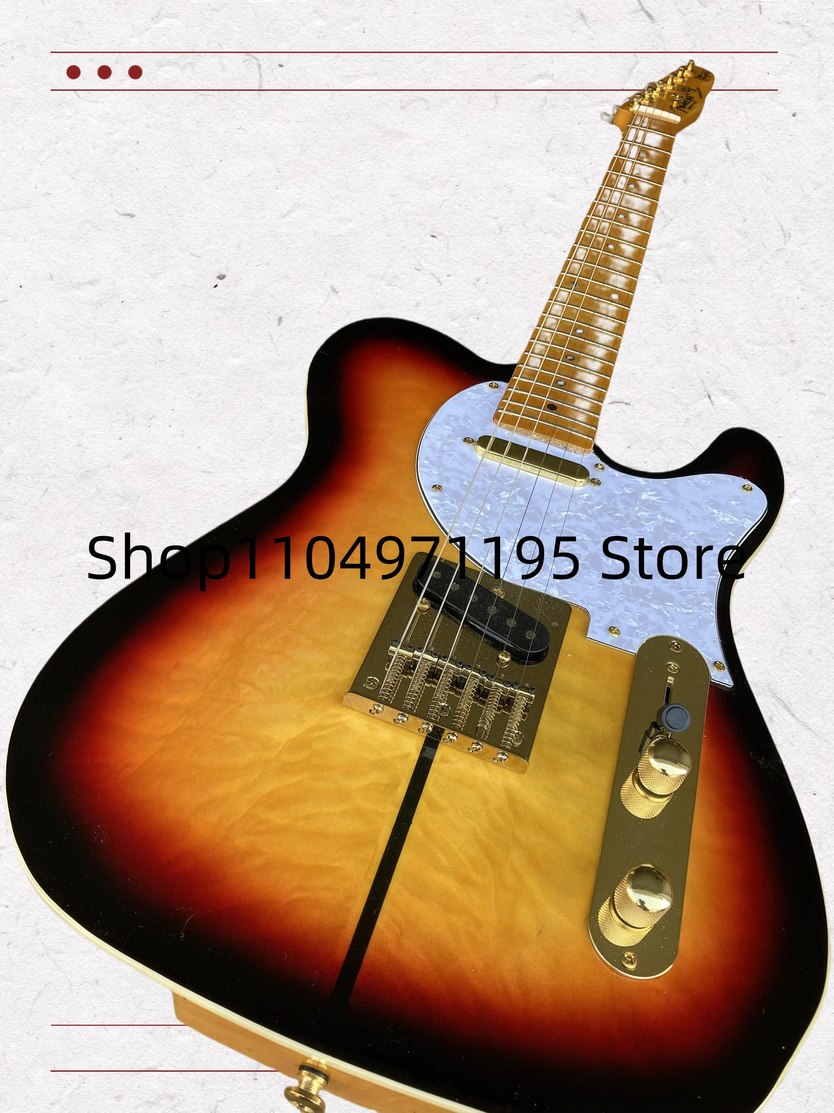 توصيل 25-35 يومًا) أرسل في 3 أيام جيتار كهربائي مخصص من الكروم Tremolo Floyd Rose te.lecas.ter.