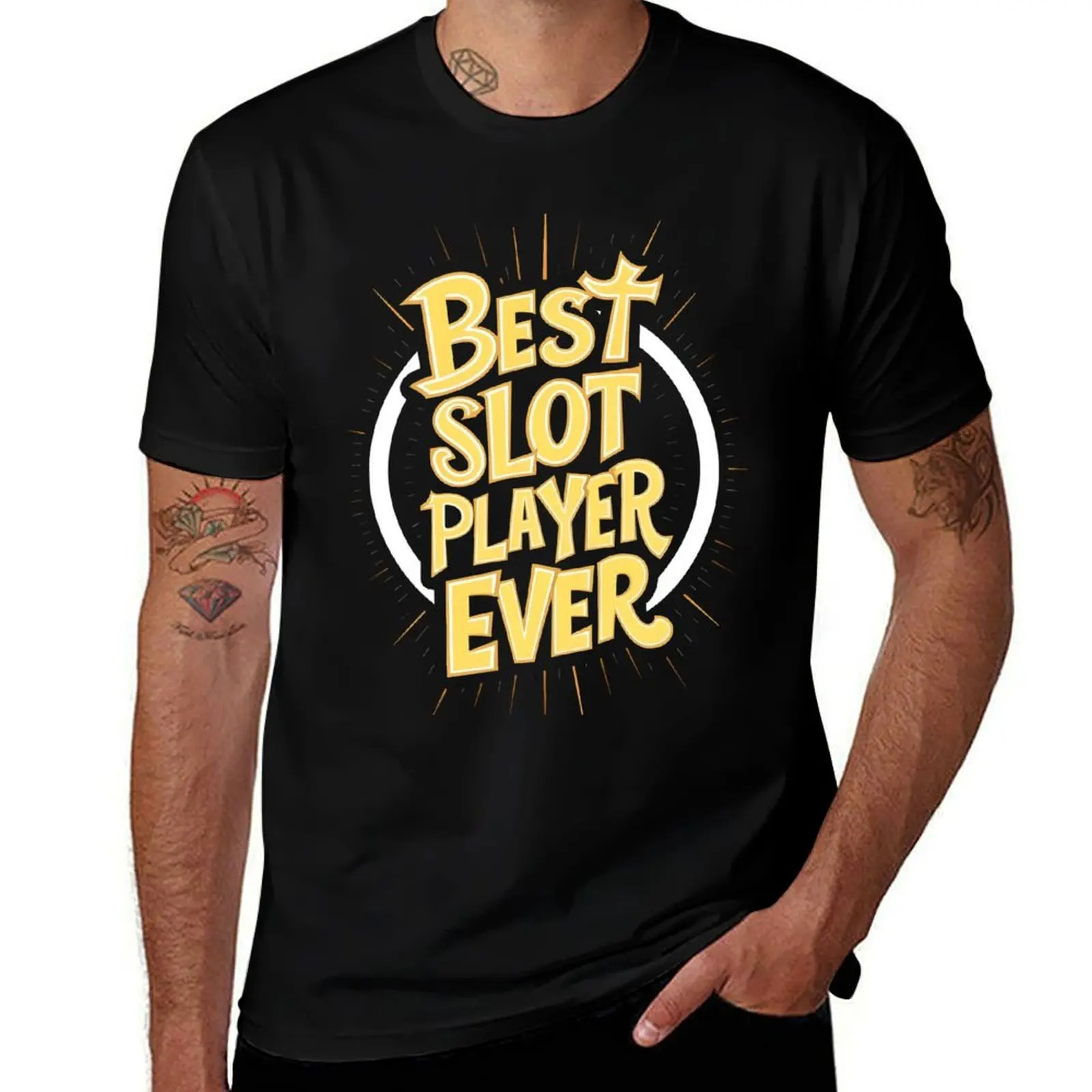 Casino Gambling Best Slot Player Ever T-Shirt vintage clothes oversized t shirt tshirts personalised men graphic t shirts