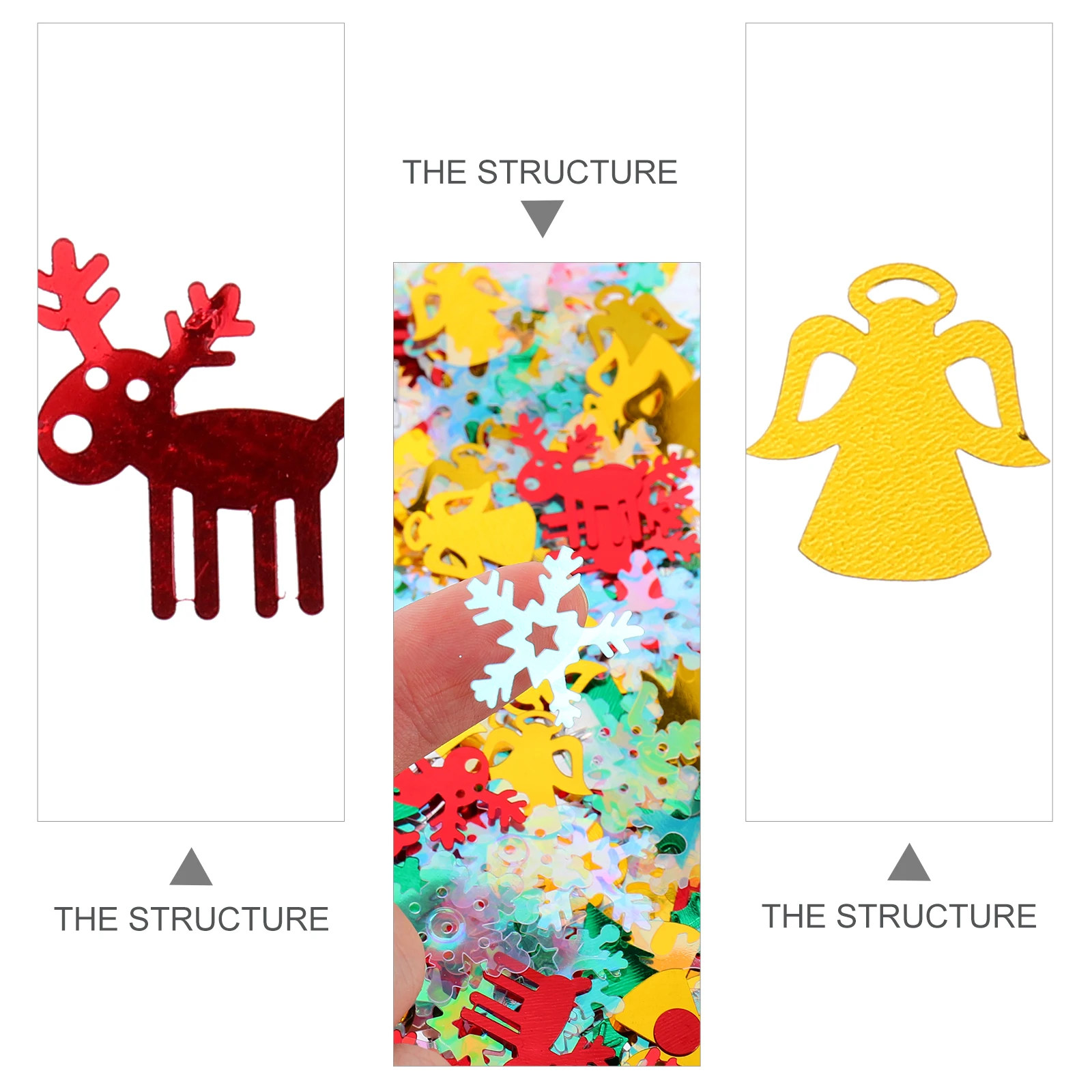 

100 G Christmas Confetti Sprinkles Sequin Small Decor Holiday Flash Decorations