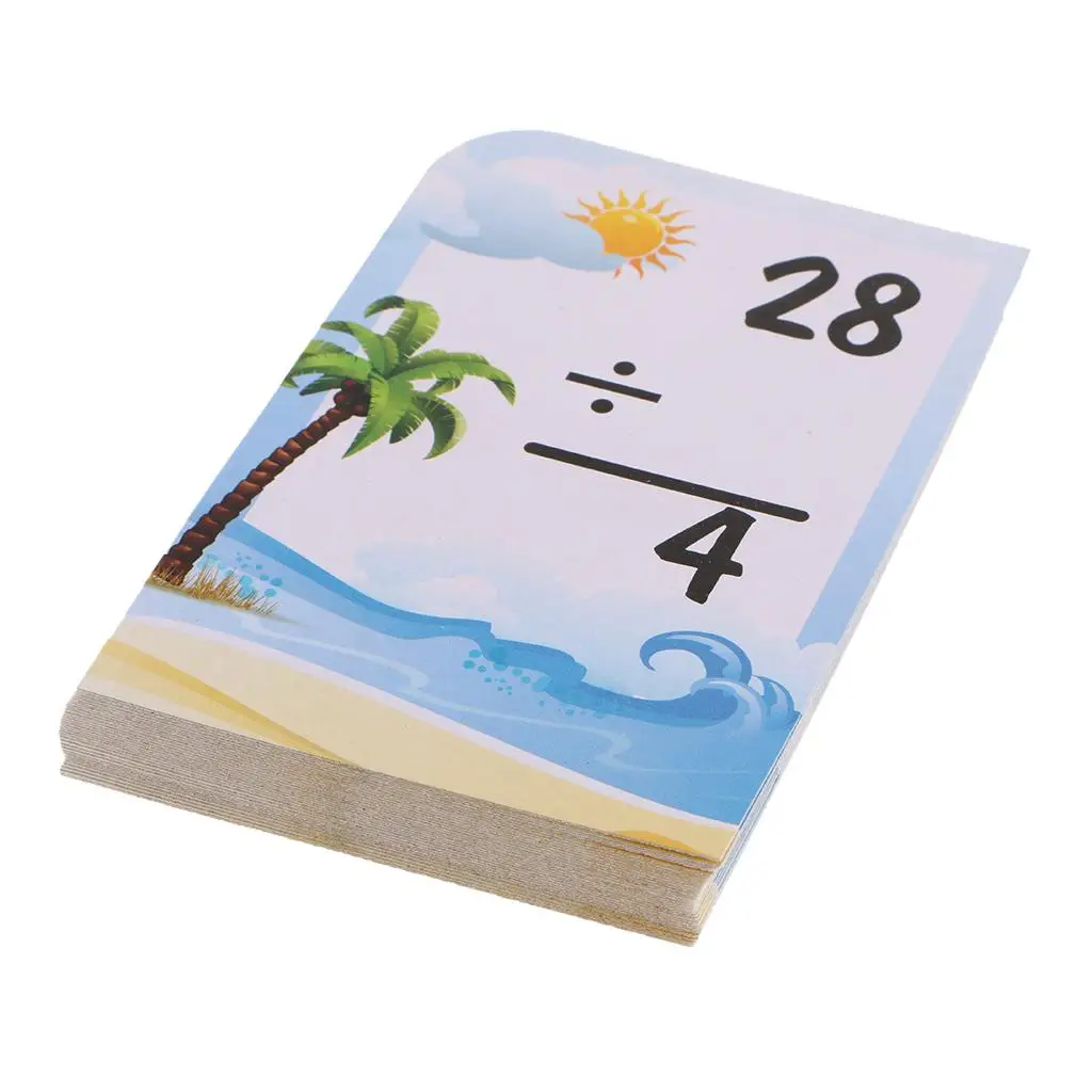 Thirty-six Pcs The Childrens Math Flash Cards for Developing Math Skills