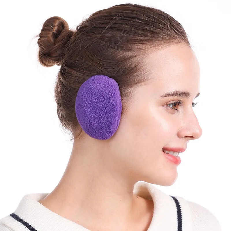 BKLD-Calentadores de oreja sin banda para hombre y mujer, protección de cubierta de oreja de forro polar suave a prueba de viento, orejeras gruesas, Color sólido, invierno, 2024