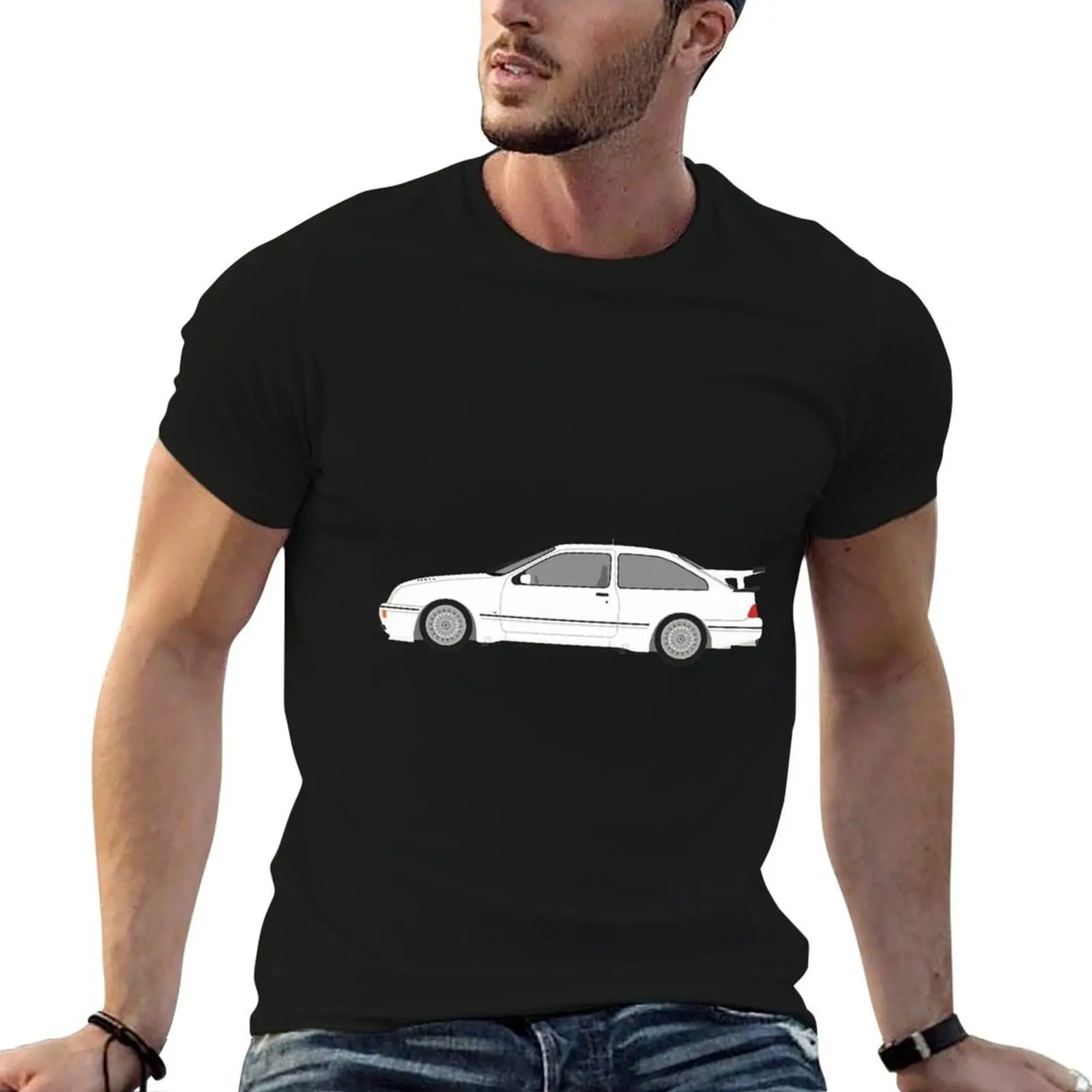 

Sierra RS Cosworth Classic Car 3 door hatchback in White T-Shirt t shirts for man pack white t shirt man plain T-Shirt
