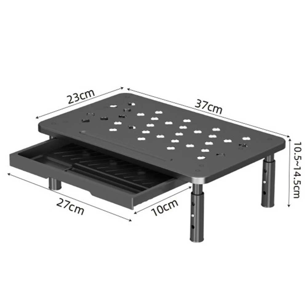 1 Pcs Computer Monitor Stand 3 Height Adjustable Monitor Riser Airflow Vents Laptop Stand For Monitor Laptop PC Printer Parts