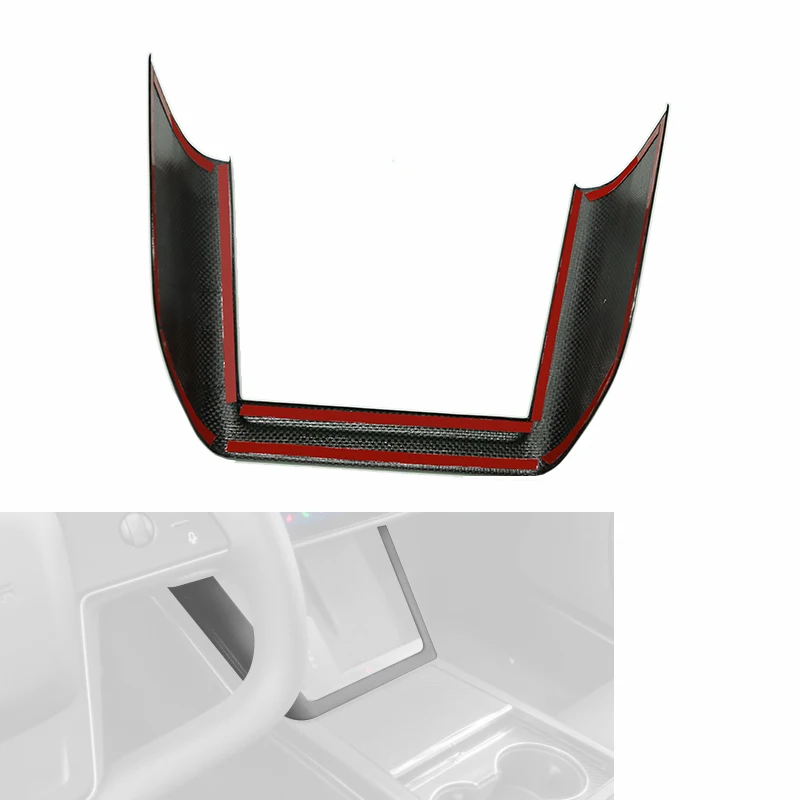 

Model S 2022 Real Carbon Fiber Center Console Armrest Frame Cover for Leeiion Model S Interior Kits