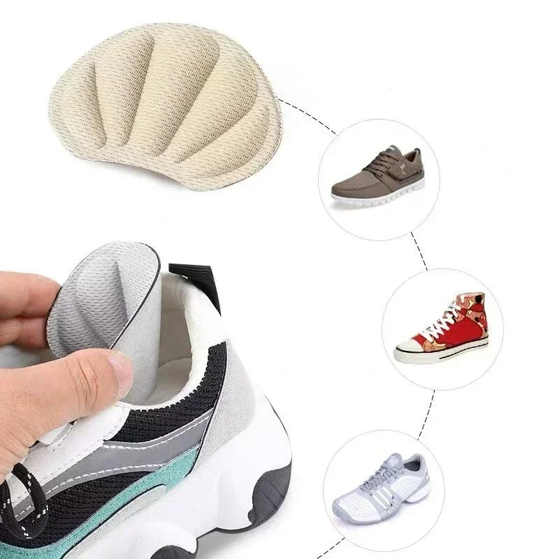 Semelles intérieures légères pour chaussures de sport, coussinets de talon, taille réglable, autocollant arrière mignon, coussretours doux pour les pieds, coussins anti-usure, instituts