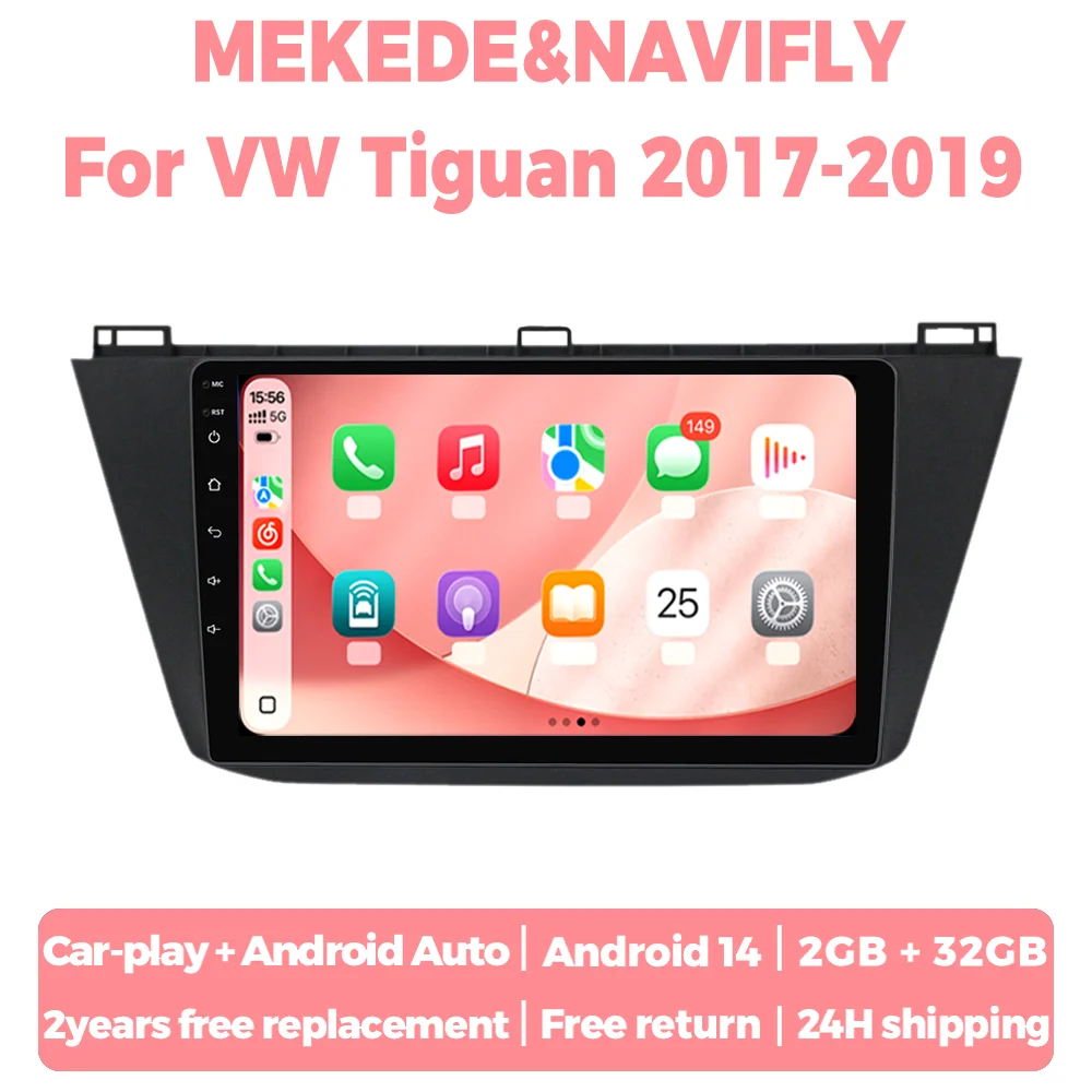 

Wireless Carplay Android Autoradio For VW Tiguan 2017-2019 Android 14 Car Radio intelligent system Head Unit Multimedia Player