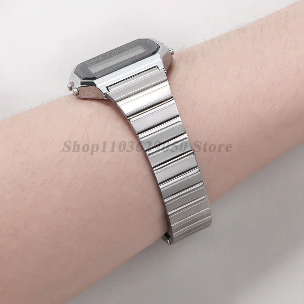 Stainless Steel Strap 18mm 20mm for Casio F91W/A158/A159/A168/A169/B650/AQ230/SGW400 Metal Strap Men Watchband Vintage Bracelet