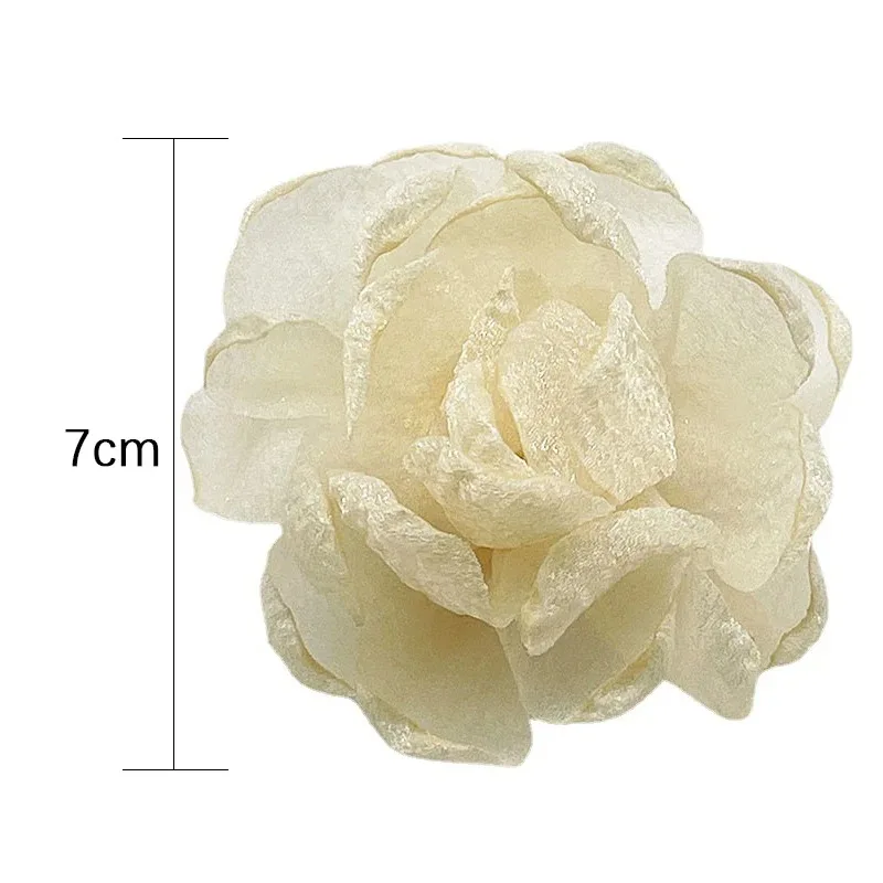 9cm Flower Handmade Chiffon Fabric Patch Applique for Clothing, Hats, Bags, Hair Clips, DIY Decorative Accessories