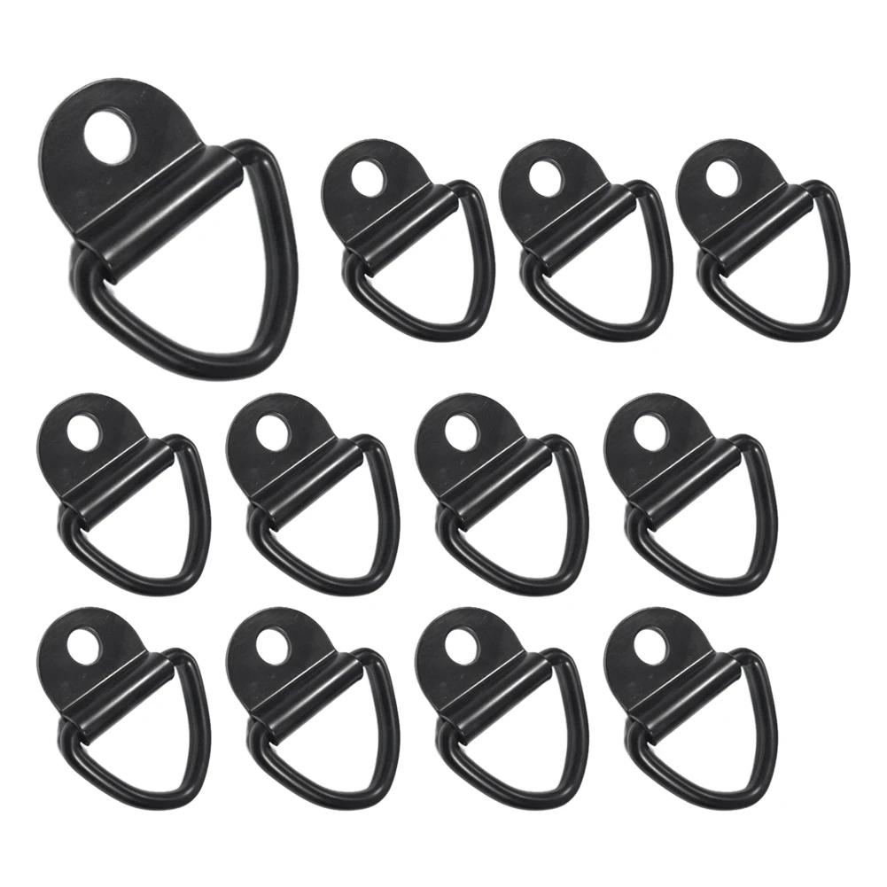 12Pcs Trailer Tie Down Hooks 1/4 Inch V Ring Heavy Duty Trailer Tie Down Anchors for RV Trailer Track Boat ATV