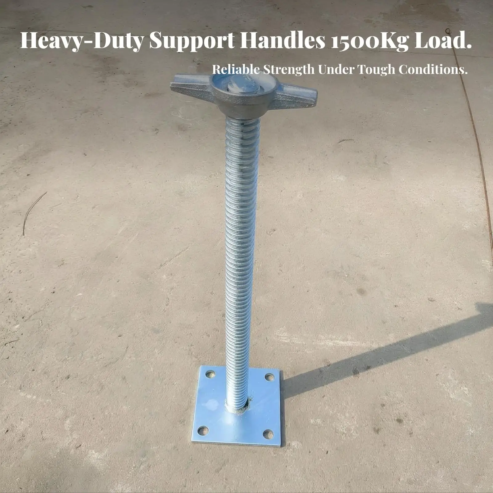 Heavy Duty Steel Scaffolding Support Jack Adjustable Leveling Screw Jack for Construction Site Stability