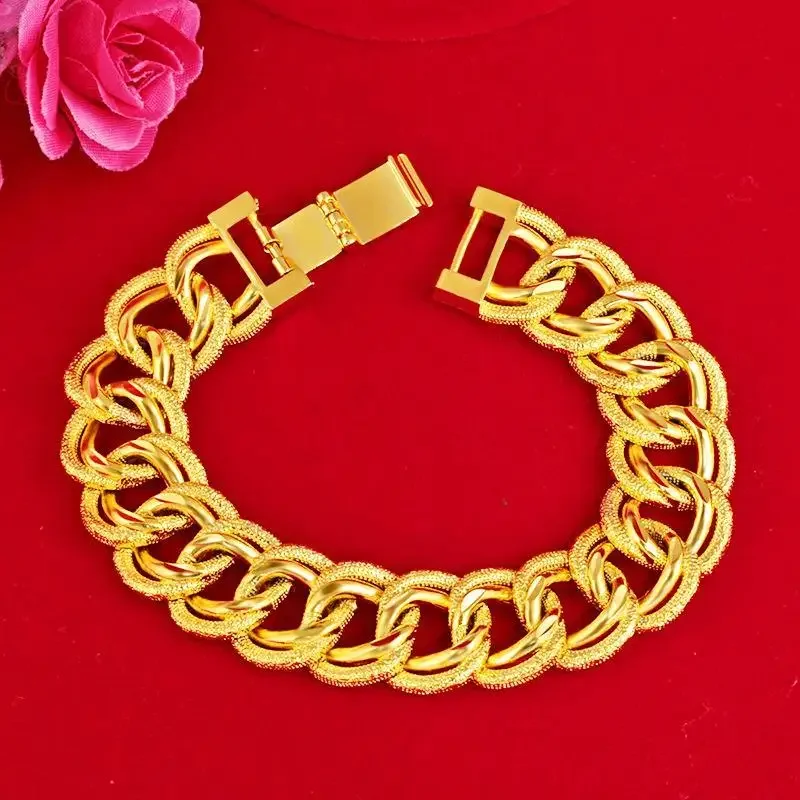 

UMQ Vietnam Placer Gold Custom Bracelet New Men's Senior Domineering Personalized Long Time No Fading Jewelry