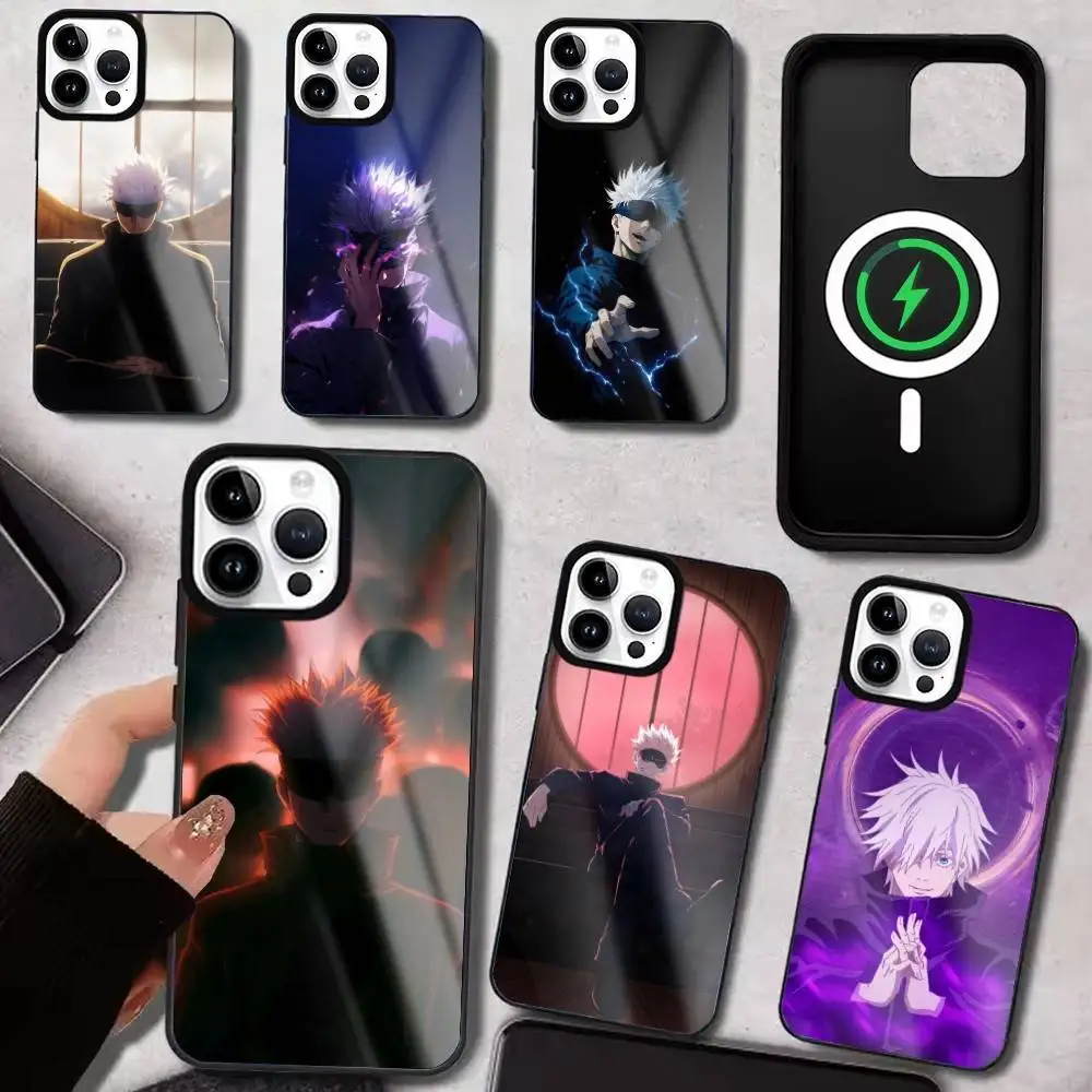 

The Strongest J-Jujutsu K-Kaisen G-Gojo Phone Case For iPhone17,16,15,14,13,12,11 Plus,Pro Max For Magsafe Wireless Charging