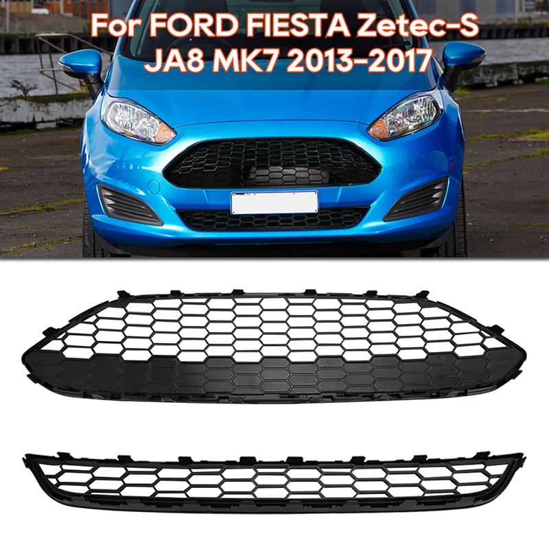 

Car Front Bumper Centre Grille Design Modified Upper Grille Front Racing Grills Sporty Upper Lower For Ford Fiesta JA8 2013-2017