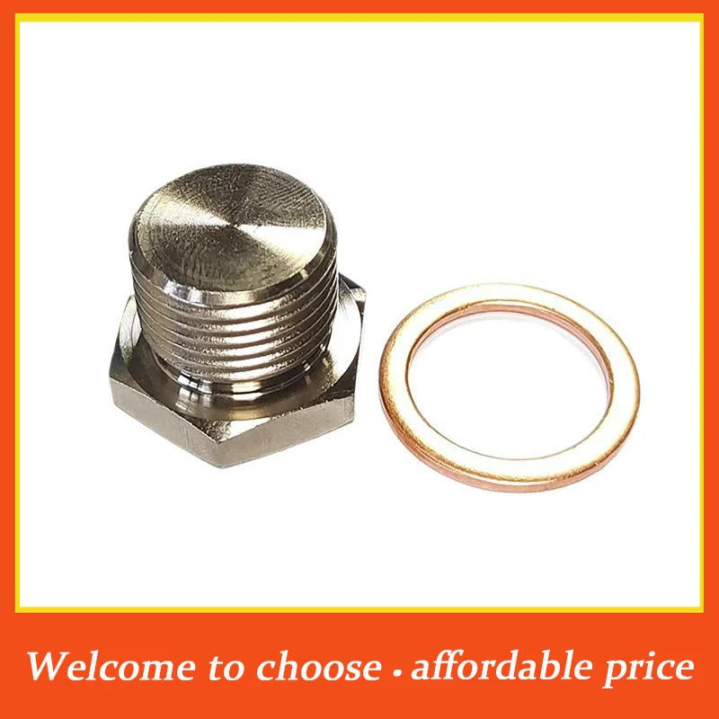 

[]OD Exhaust Pipe Fitting Flathead Screws Lambda Converter O2 Oxygen Sensor Plug Universal Thread M18*1.5