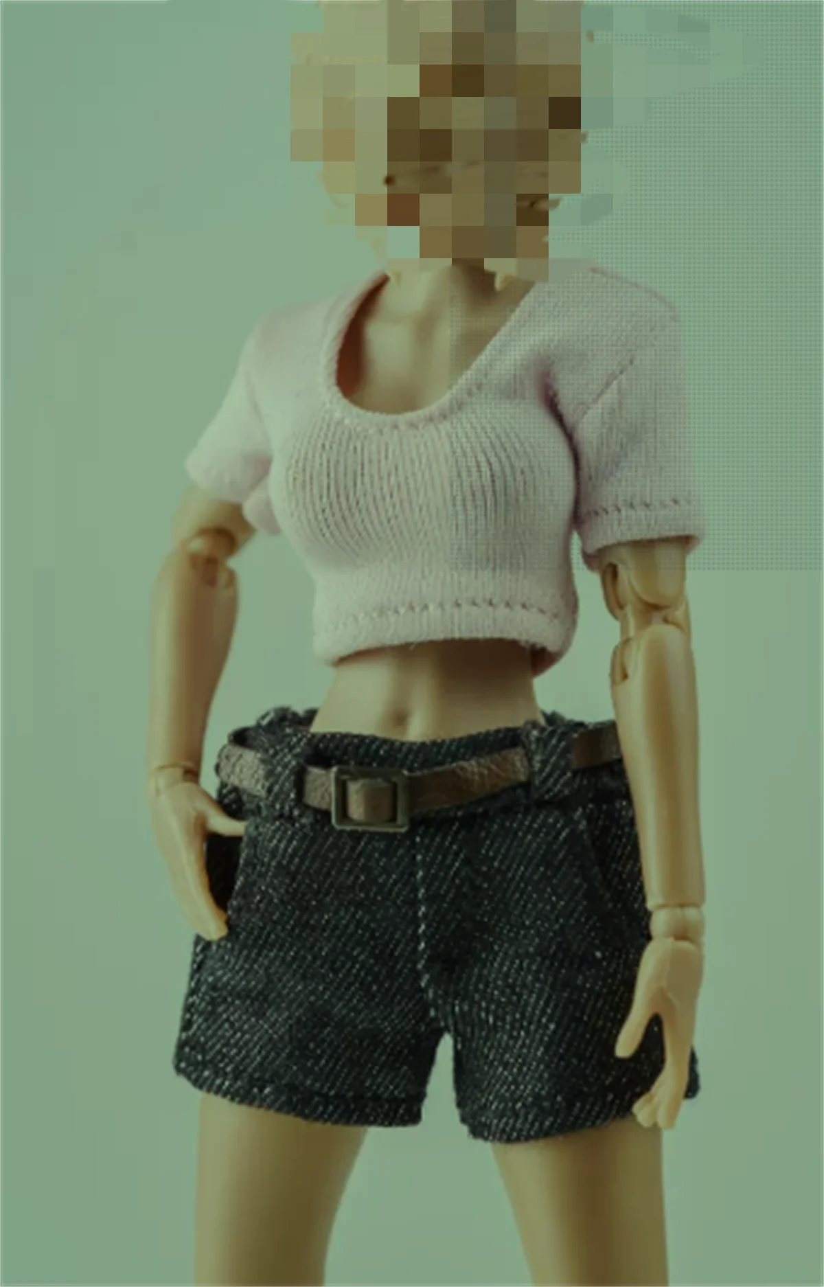 

1/12 Female denim shorts Short sleeved VEst Clothes Sport Suit Model Fit 6'' Soldier PH TB league Action Figure Body