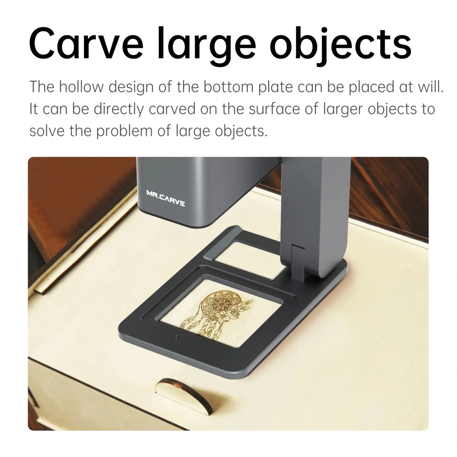 Mr.Carve C1 Machine One-Button Auto Focus Fast Speed For Engraving In Wood Metal Leather Paper Acrylic