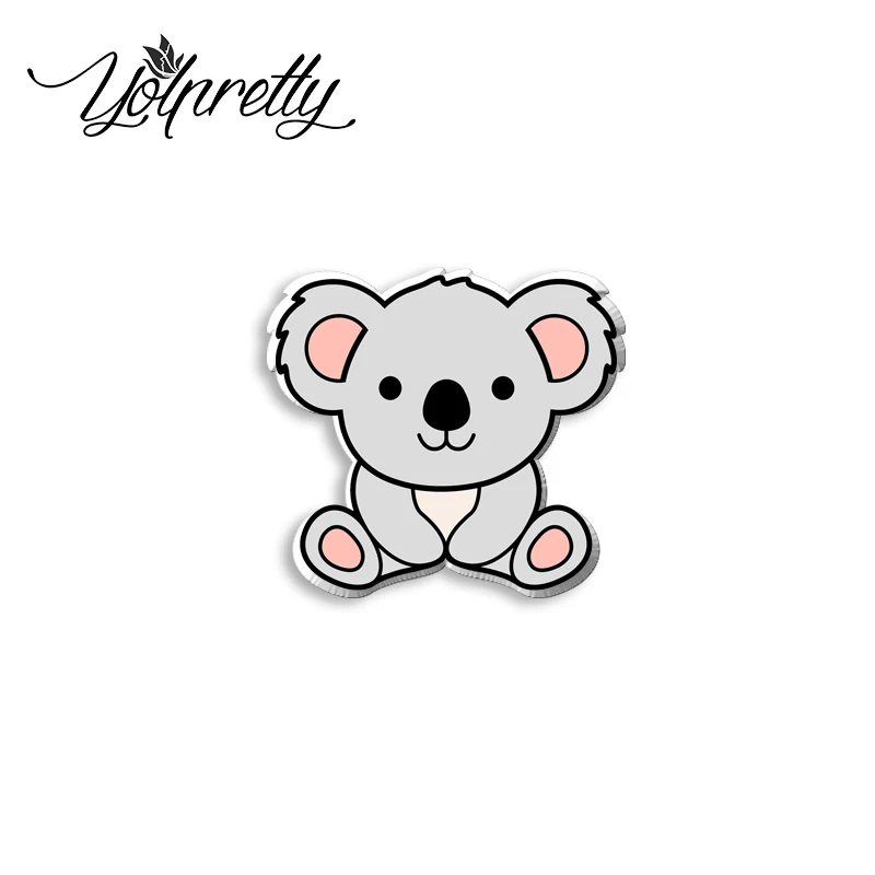 2023 New Arrival Fashion Cute Lazy Australia Koala Animals Handcraft Acrylic Epoxy Badge Pin Lapel Pins