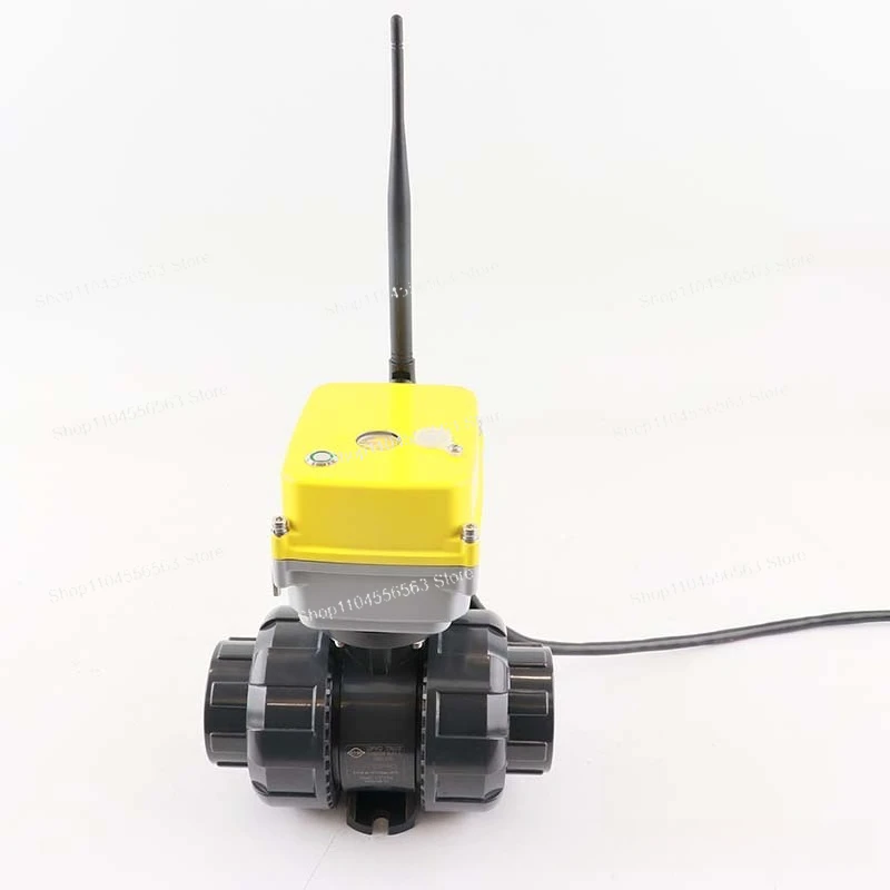 WIFI Electric PVC Ball Valve, APP Remote Control Smart Valve with Union Connection for Plumbing Systems