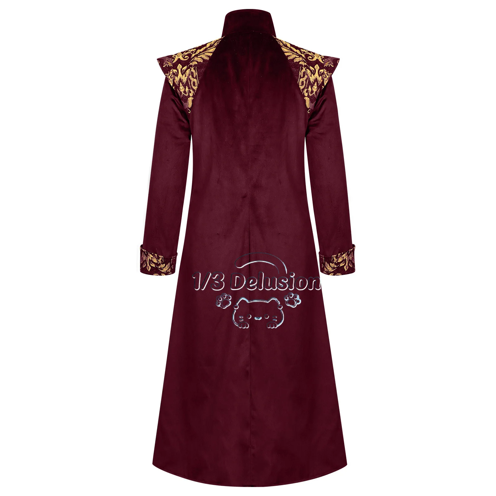 Men Steampunk Medieval Tailcoat Jacket Victorian Gothic Formal Dress Coat Vintage Palace Suit Cosplay Costume 1/3 Delusion view 6