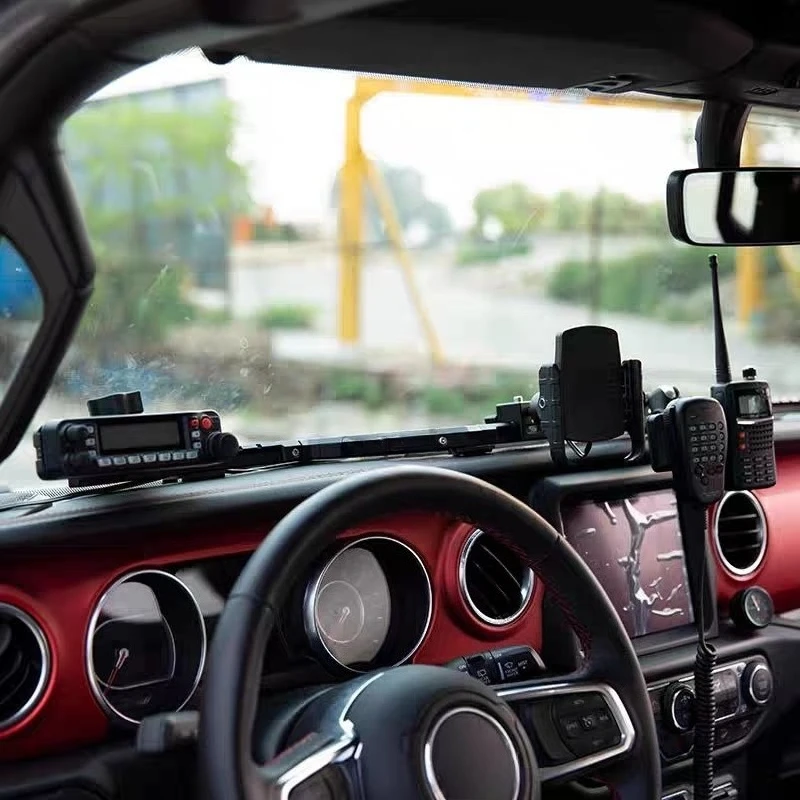 

Multifunctional center console integrated guide rail mobile phone car radio expansion bracket