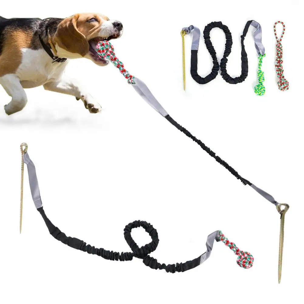 Tree Branch Dog Toy for Chasing Prey Simulation Dog Bungee Tug Toy with Stake for Medium Dogs Cotton Rope Chew Toy for Chewers