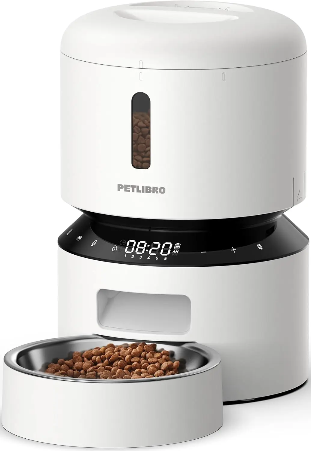 

3L Programmable Pet Food Dispenser with Freshness Preservation, Timed Portion Control, Voice Meal Call & Dual Power Supply, Healthy Feeding for Cats & Small Dogs
