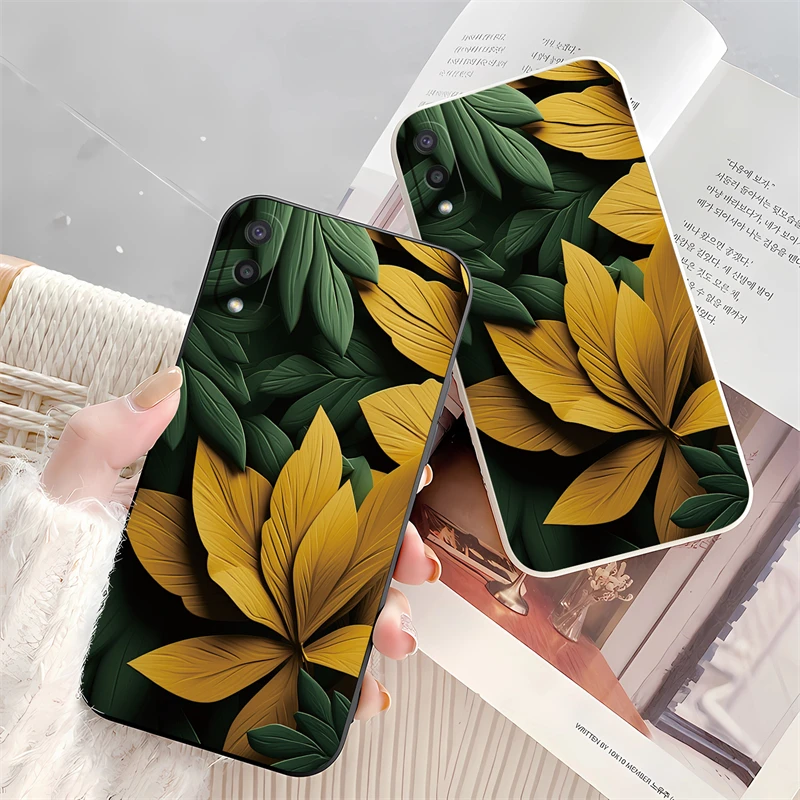 Painting Leaf Pattern Case For Samsung Galaxy A23 A24 A25 A30 A31 A32 A33 A34 A42 A50 A52 A53 A54 A71 A72 A73 A03 A51 Soft Cover