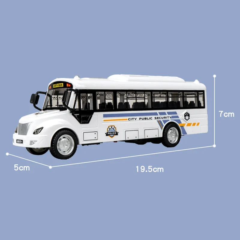 Modell Simulation Sound und Licht Musik Lernspielzeug Bus Auto Kindergeburtstagsgeschenk Dual Inertia Sliding Campus Bus Auto