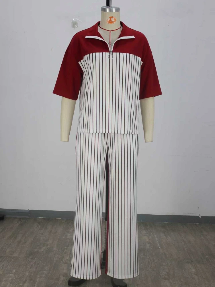 

2 Piece Women Sets 2026 New Arrival Summer Autumn Matching Two Pieces Sets Half Sleeve Top And Pants Suits Outfits Clothing