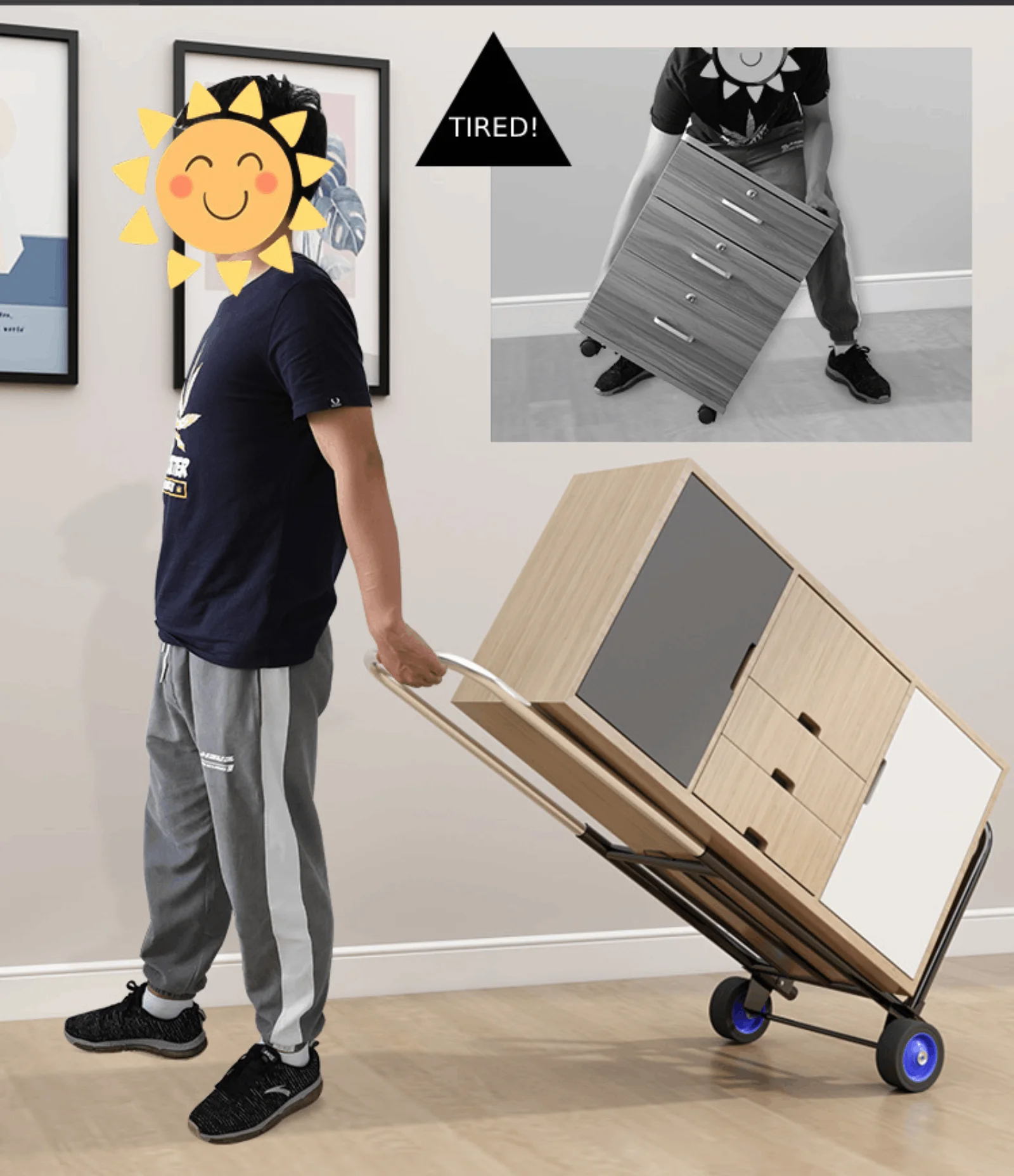 Folding Luggage Cargo Cart With 3 Elastic Rope Hand Truck 70kg parcel Transport Trolley For Outdoor Garden Travel Grocery Moving