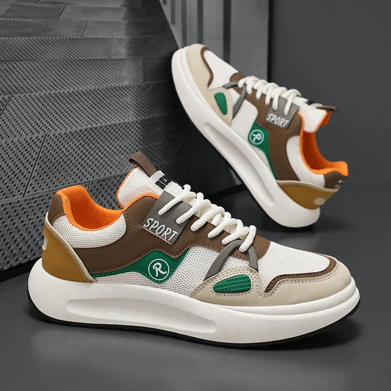 

2025 Men's Mesh Casual Sneakers New Comfortable Breathable Platform Shoes Designer Mens Soft Sole Running Shoes Tenis Masculino