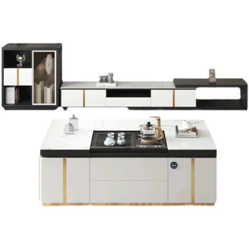 

Rock Slab Lifting Kung Fu Living Room Household Small Apartment Simple Modern Tea Set