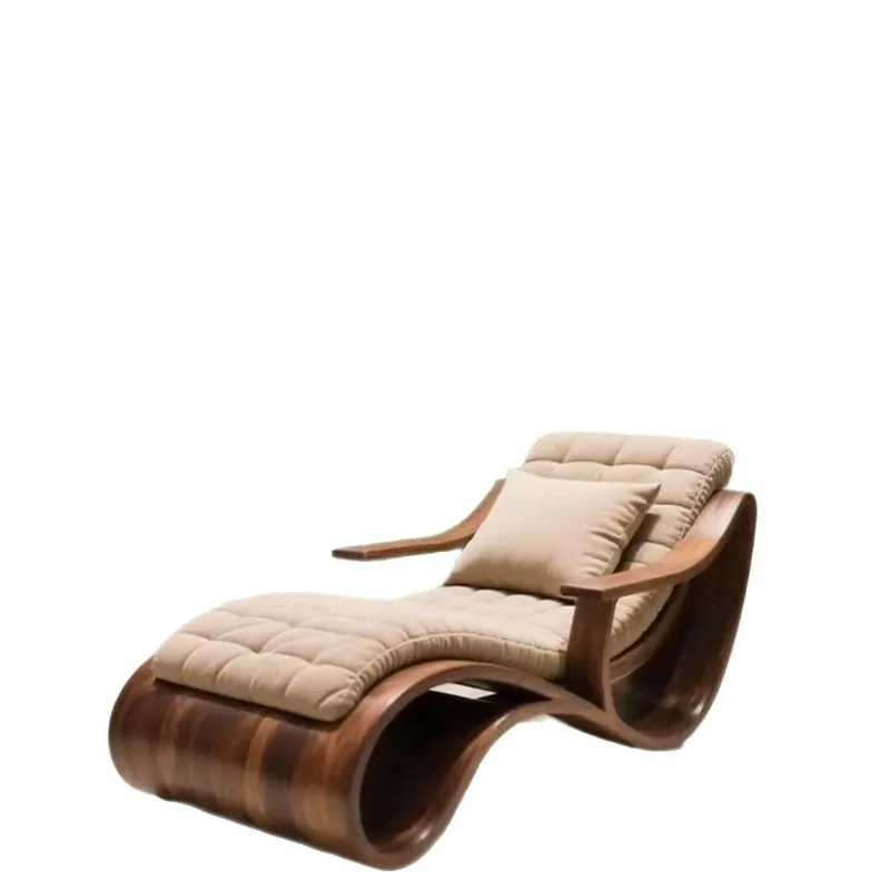 North American black walnut chaise longue leisure sofa recliner