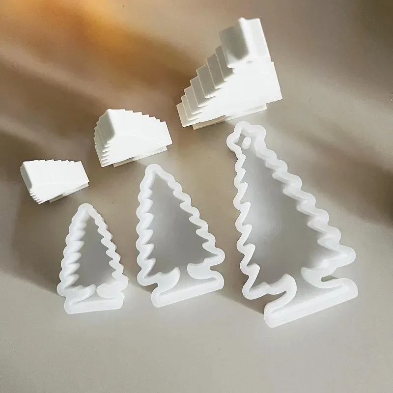New Christmas Tree Pine Tree Molds Handmade Home Decoration Resin Casting Christmas Trees Mold Pine Tree Ornaments Casting Mold
