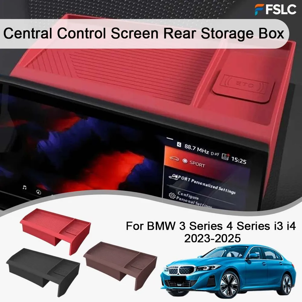 

Car Decoration Central Control Screen Rear Storage Box For BMW 3 Series 4 Series i3 i4 2023-2025 Cars Accessories Upgrade