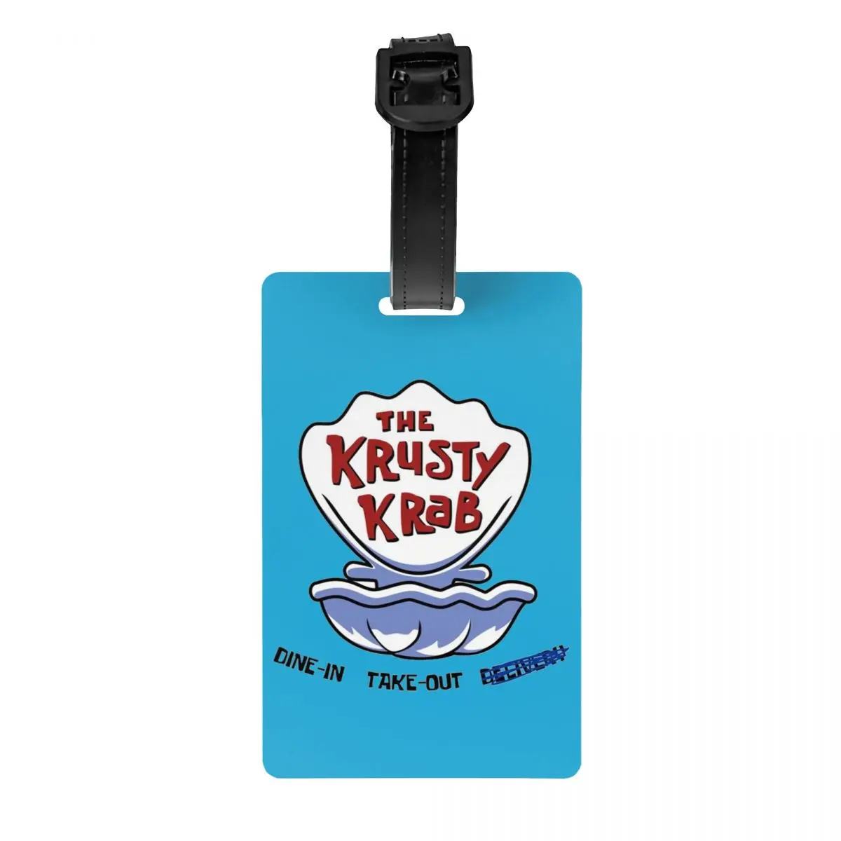 

Custom The Krusty Krab Logo Luggage Tag Privacy Protection Baggage Tags Travel Bag Labels Suitcase