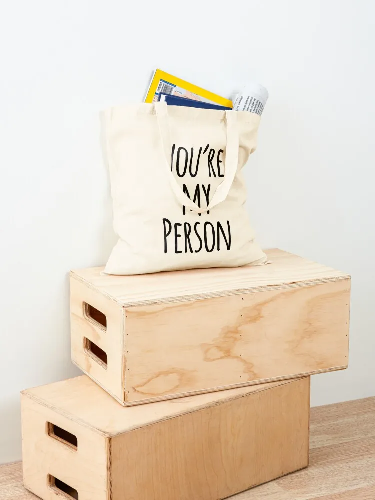 حقيبة تسوق قماشية من You're My Person Friend Quote، حقيبة تسوق مخصصة، شعار تسوق صديق للبيئة قابل للطي #4