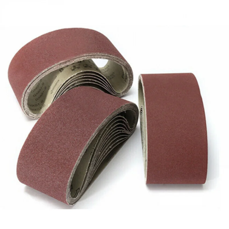 120pcs-carton 75 x 510 mm Butt Joint Aluminum Oxide Sanding Belts 40 60 80 100 120 150 180 Grit Abrasive Belt OEM