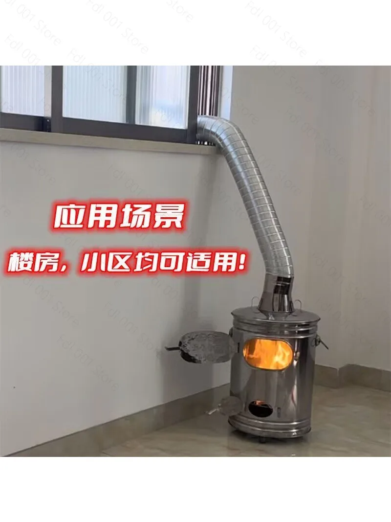 Thickening and enlarging paper burning stove, outdoor indoor treasure furnace, stainless steel gold   barrel, smokeless barrel