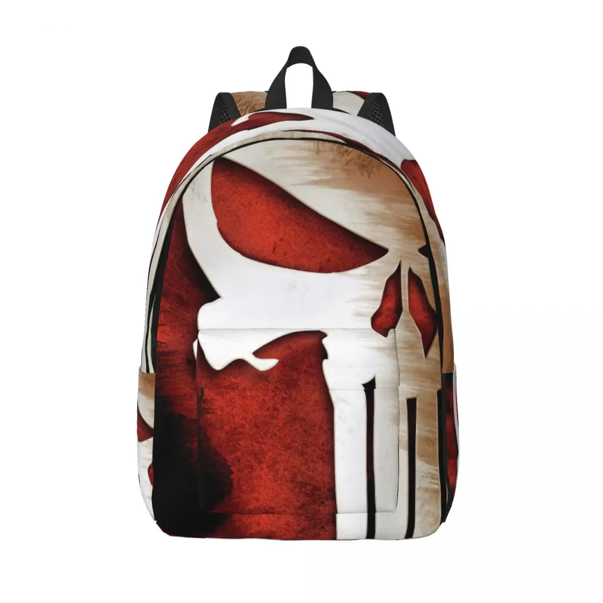 Red Red Schoolbag Marvel Punisher Boys Fashion Hiking For Gifts Large Capacity Daypack