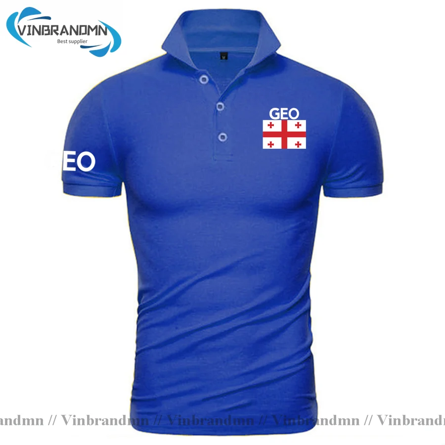 Georgia Georgian GEO Polo Shirts Men Newest Fashion Shirt Country Flag Design Pure Cotton Nation Team Clothes Classic Streetwear