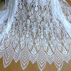 1.5x3 meters/piece Lady winder gowns making lace Nice! Double edging scallop border eyelash trimming lace fabric thick quality