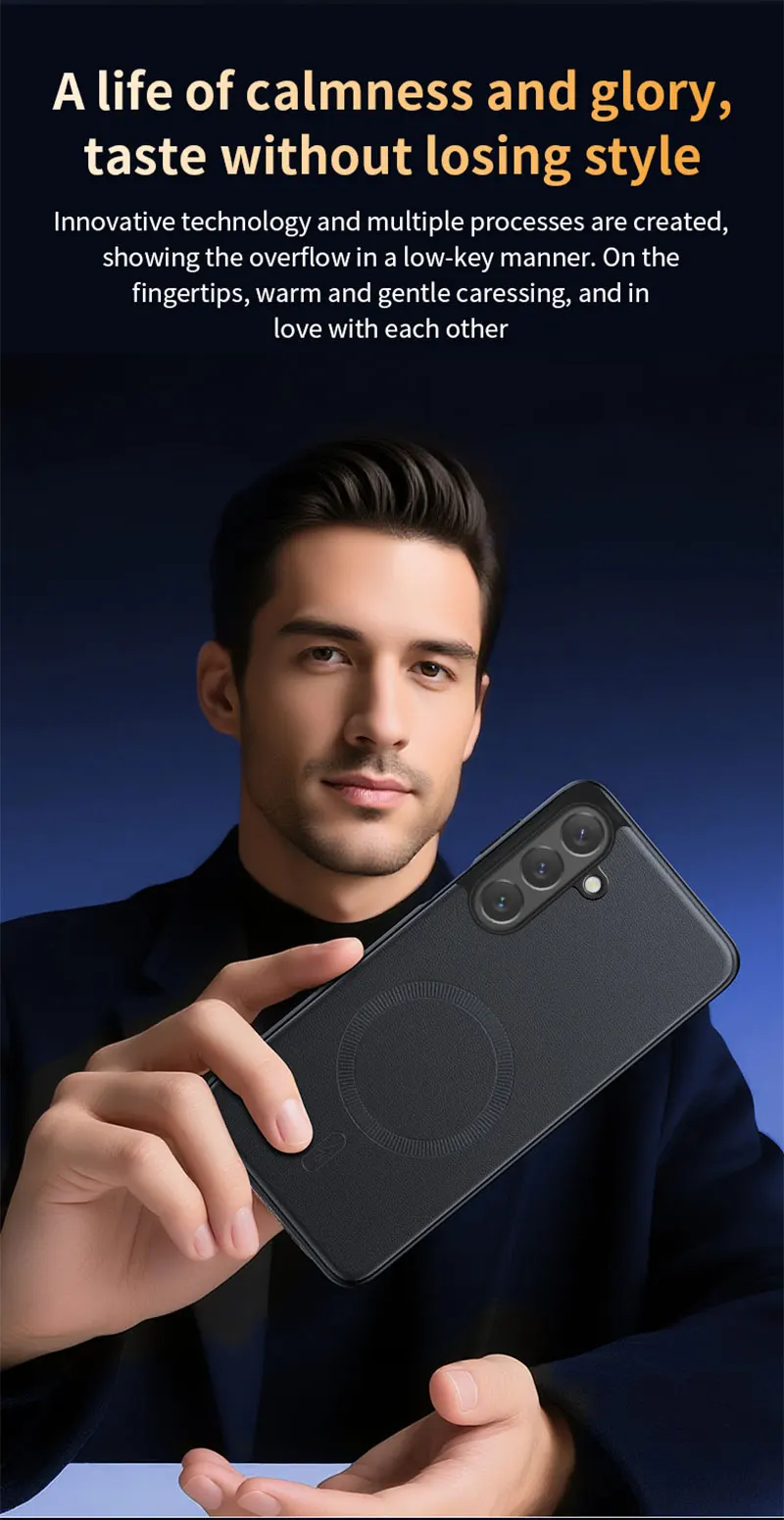 Für Samsung Galaxy S26 FE Hülle Magnetische Leder-Schutzhülle für Samsung Galaxy S26 FE Anti-Fingerabdruck Rutschfeste PC+TPU – Detail 12