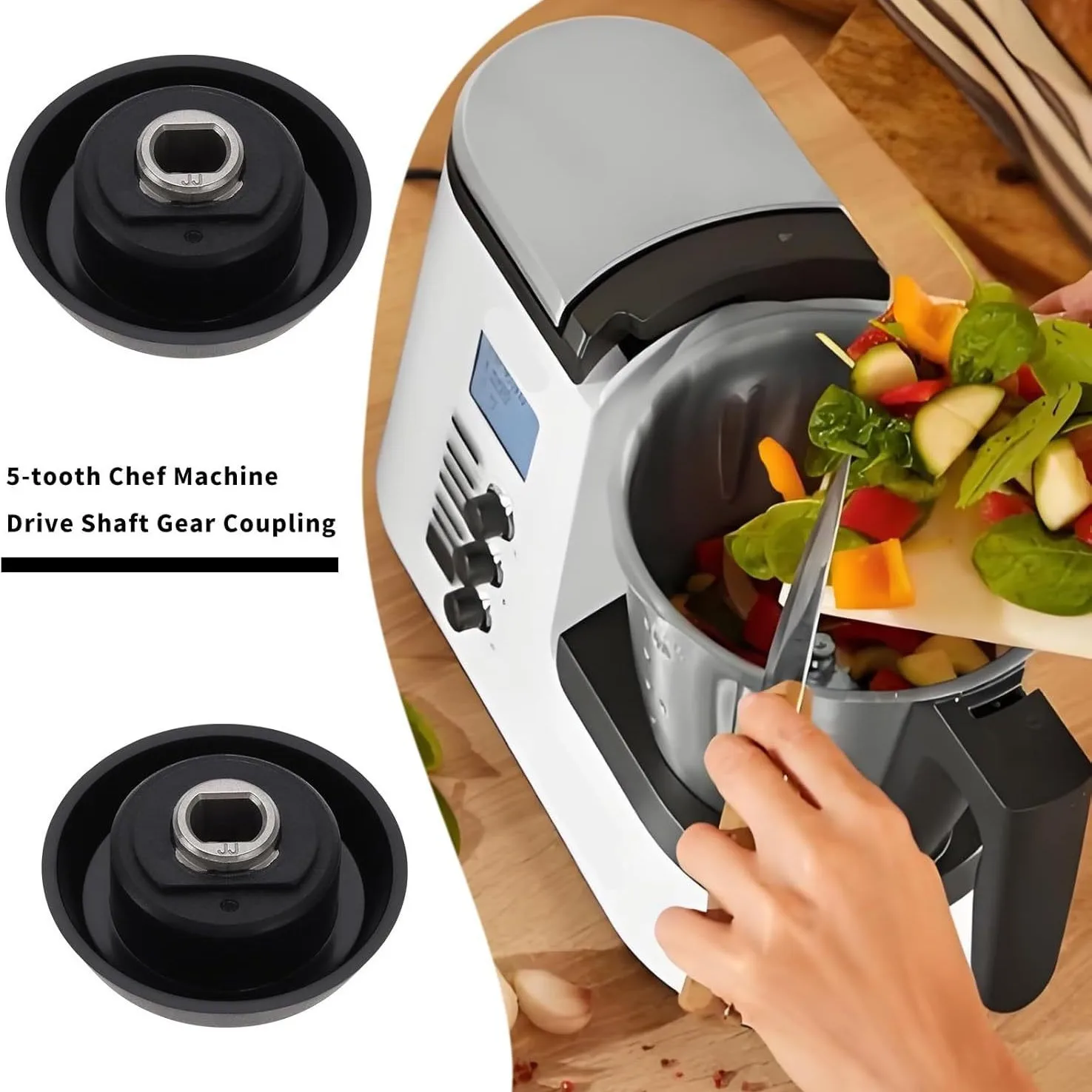 2pcs Blade Socket Clutch Holder Shaft Coupler for Monsieur Cuisine Connect Trend Smart SKMC 1200 SKMS 1200
