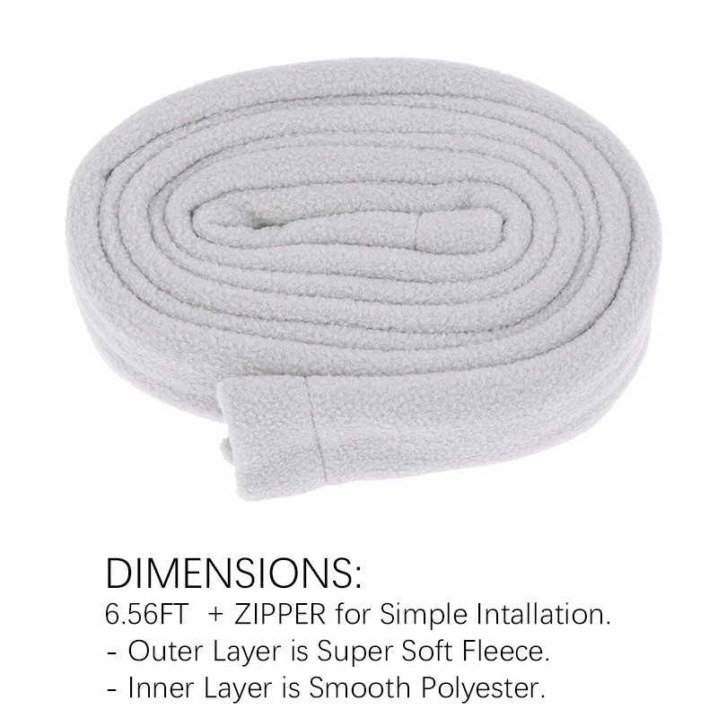 2M Hose Cover with Zipper Reusable Comfort Fleece Tube Insulator Super Soft Washable Breathable Cover For CPAP